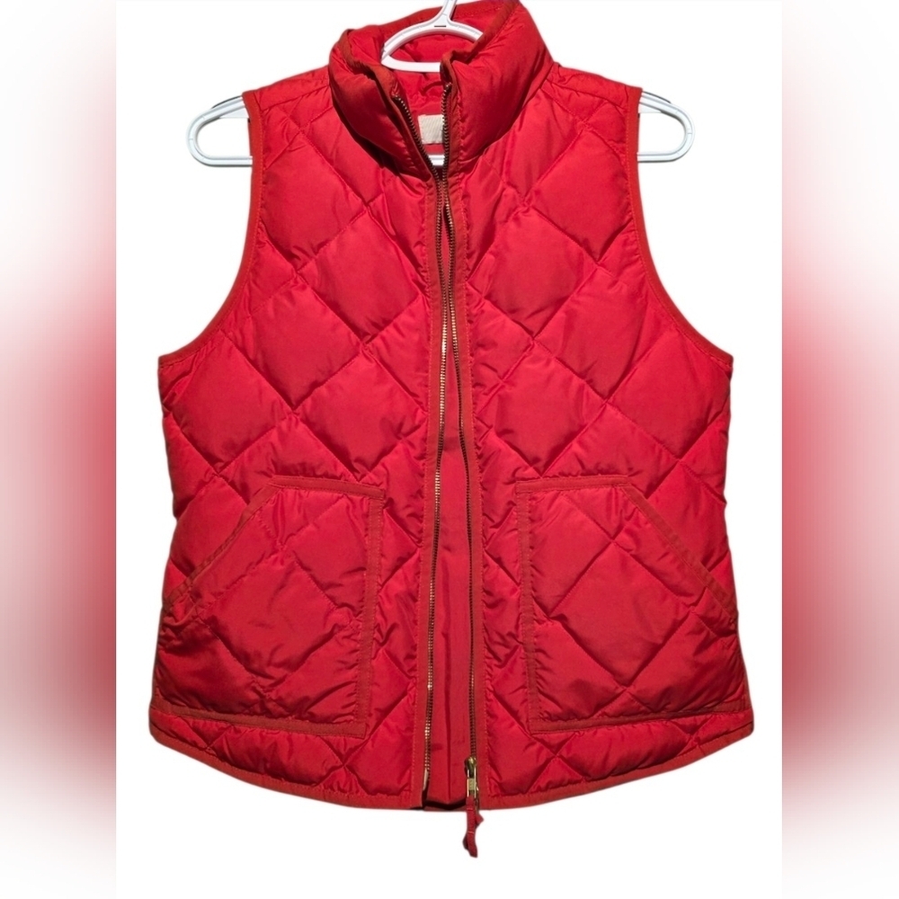 J.Crew Quilted EUC Scarlet Vest Size Small PTP 19 Length 23